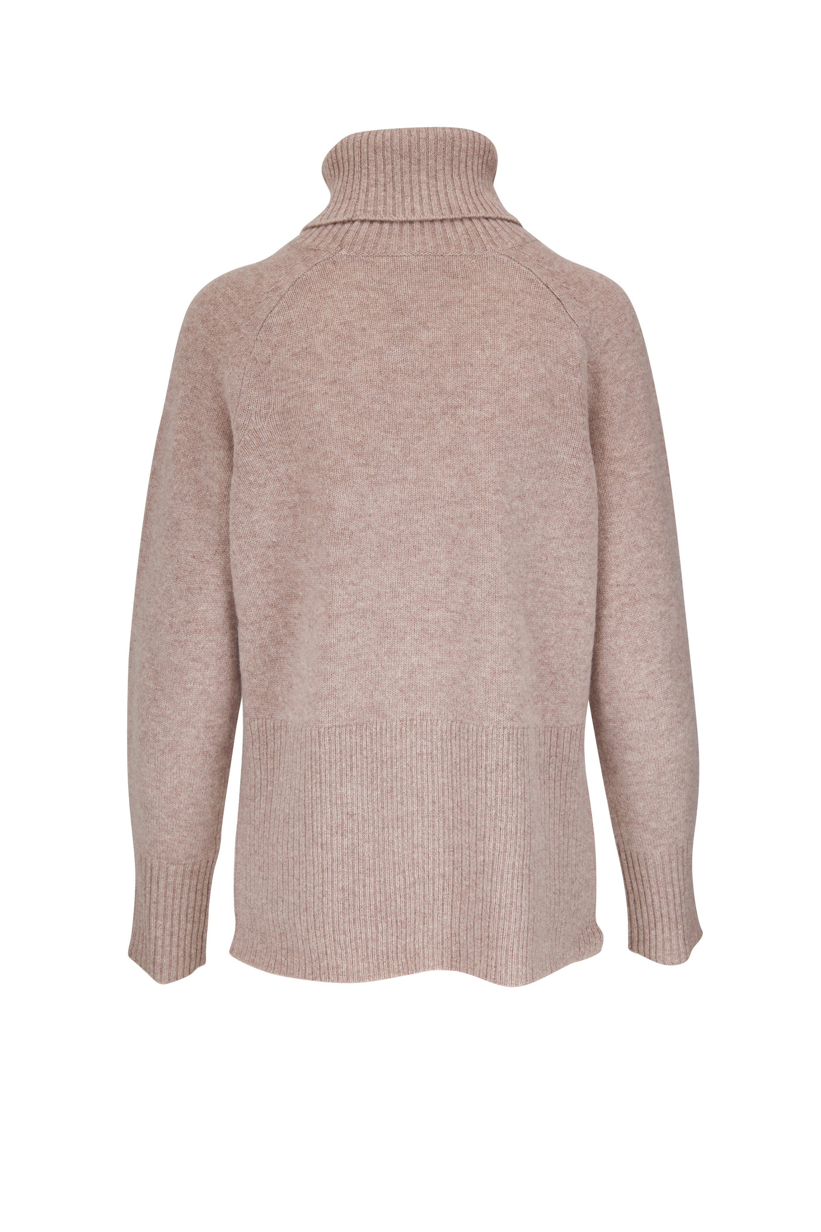 Veronica Beard - Lerato Taupe Cashmere Turtleneck Sweater
