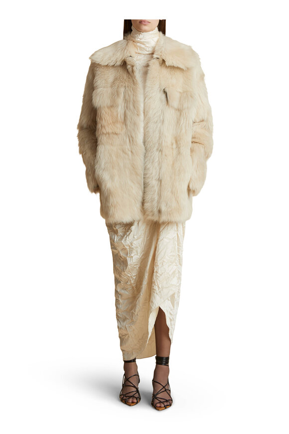 Khaite - Iana Cream Toscana Shearling Jacket