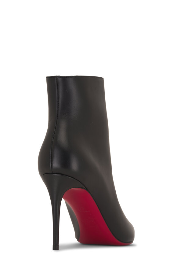 Christian Louboutin So Kate Booty Black Leather Short Boot, 85mm - view 3