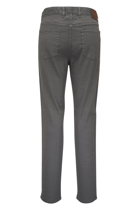 Zegna Dark Taupe Cotton Five Pocket Pant - view 3