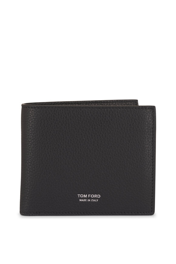 Tom Ford Black Grained Leather Bi-Fold Wallet - view 1