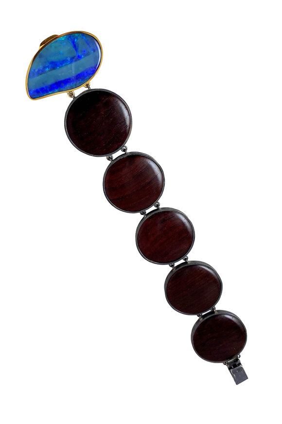 K. Brunini Jewels Opal & Wood Statement Bracelet - view 1