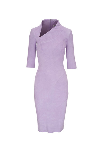 【DOLCE & GABBANA】Wool crepe ウール クレープ ミニドレス Wool crepe minidress in purple - Dolce Gabbana | Mytheresa