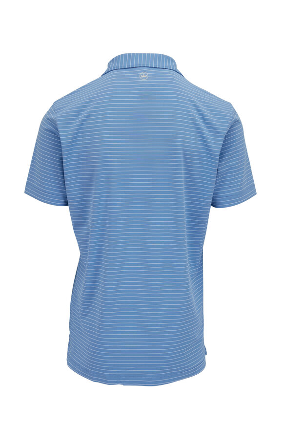 Peter Millar - Duet Channel Blue Stripe Performance Jersey Polo