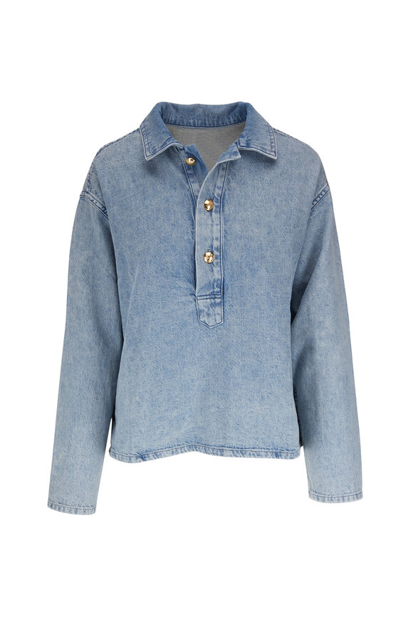 Nili Lotan - Harper Denim Blouse 