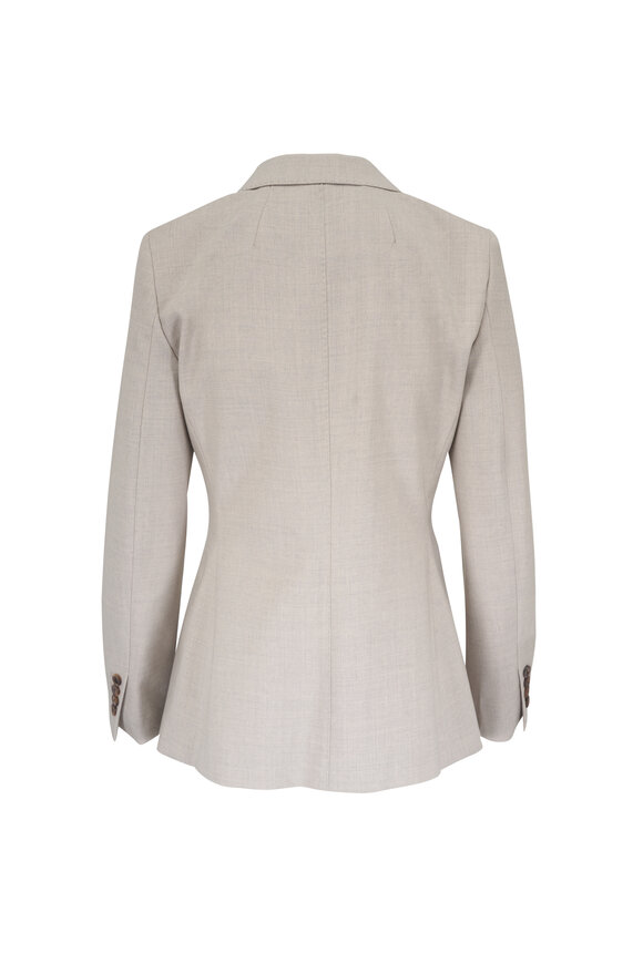 Lafayette 148 New York Sandstone Single Button Fitted Blazer - view 5