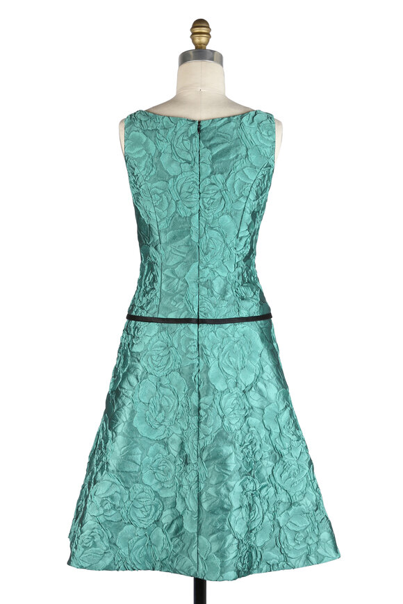 Donald Deal - Green Silk Drop Waist Dress 