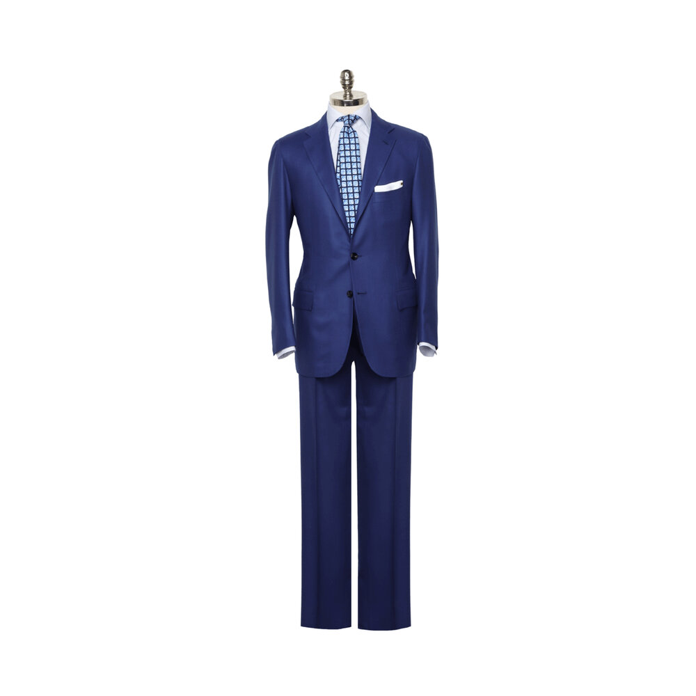 【送料&関税込】Kiton Blue Striped Silk Single-breasted Blaz Kiton Blue Striped Silk Single-breasted Blazer In Multi
