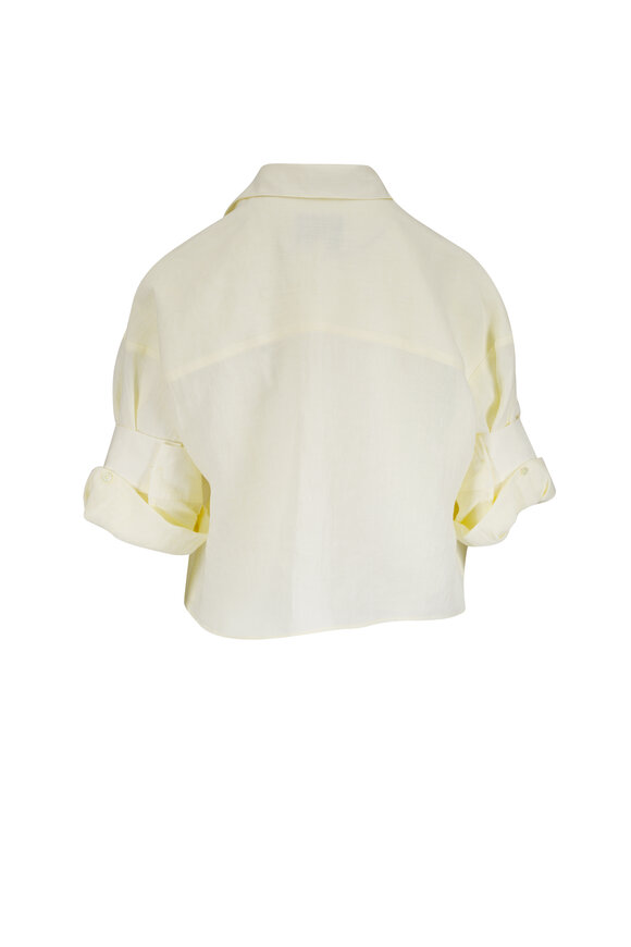 TWP Next Ex Glass Green Linen Shirt - view 3