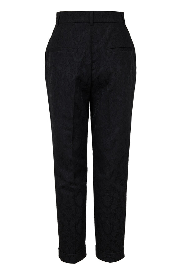 Dolce & Gabbana - Black Jacquard Front Pleat Pant