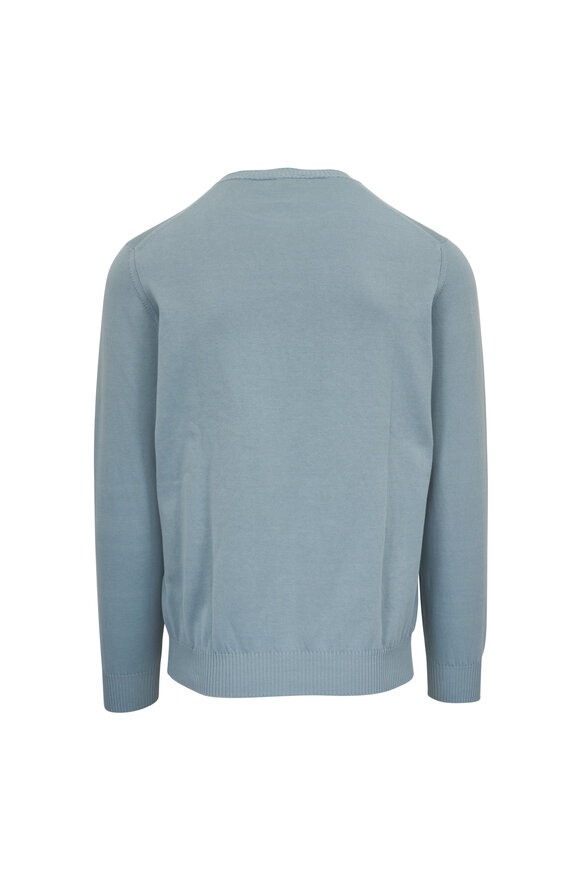 Fedeli Green Cotton Crewneck Sweater - view 3