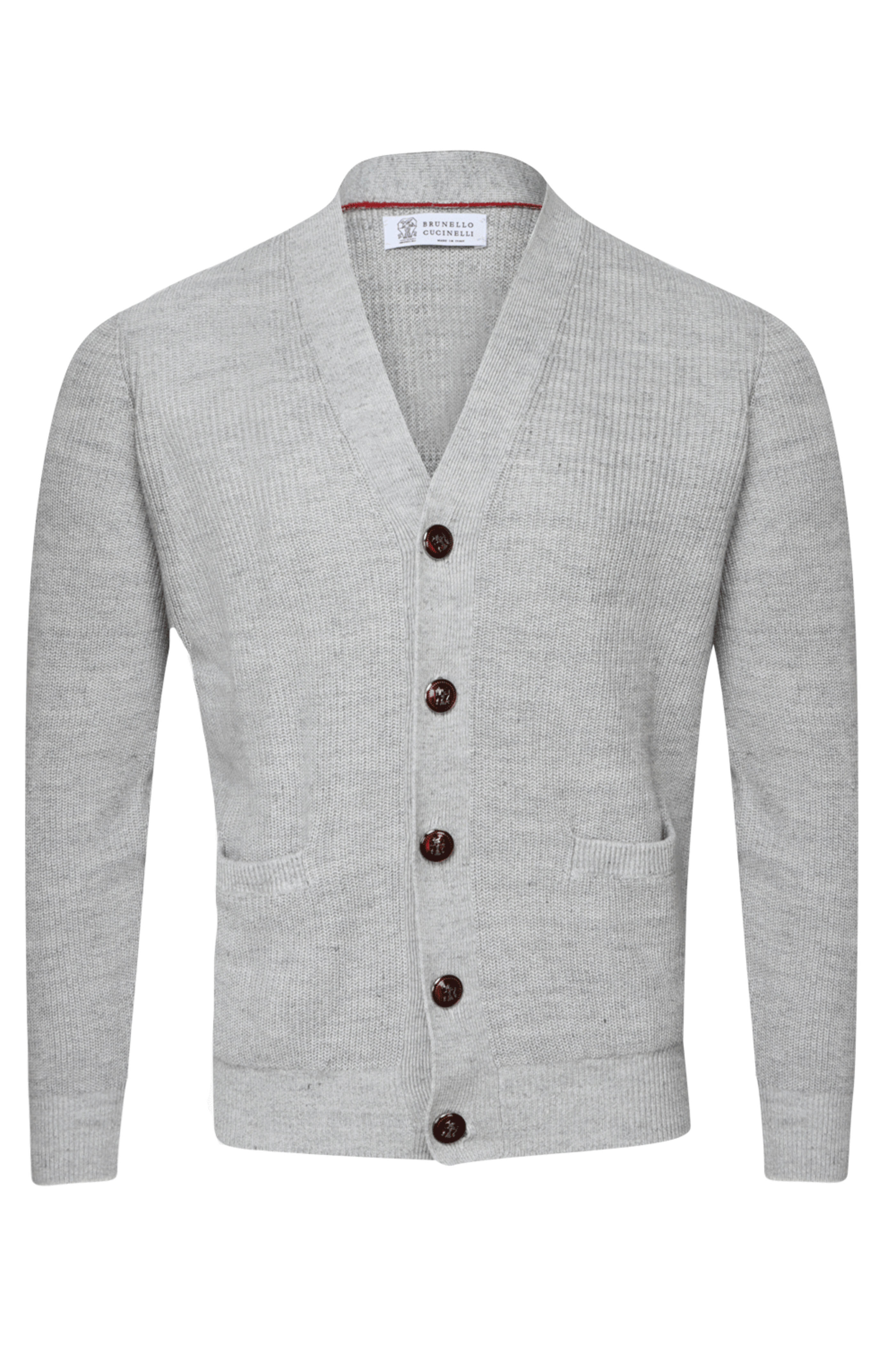 Brunello Cucinelli - Light Gray Knit Cardigan