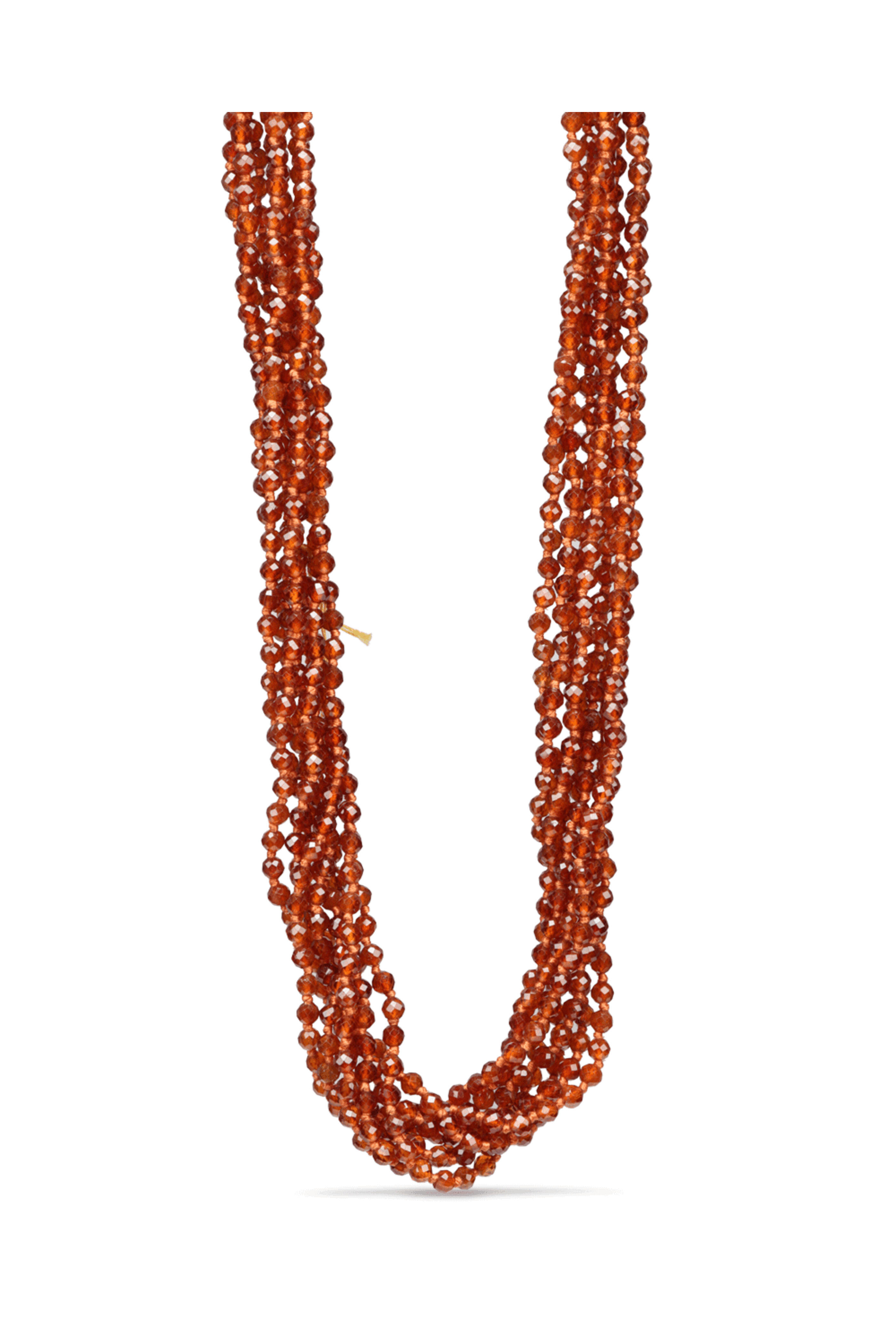 Darlene De Sedle - Faceted Eight Strand Hessonite Beaded Necklace