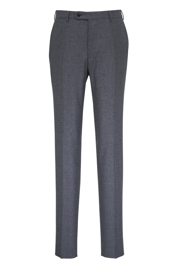 Zegna Dark Gray Prince Of Wales Wool & Cashmere Suit - view 4