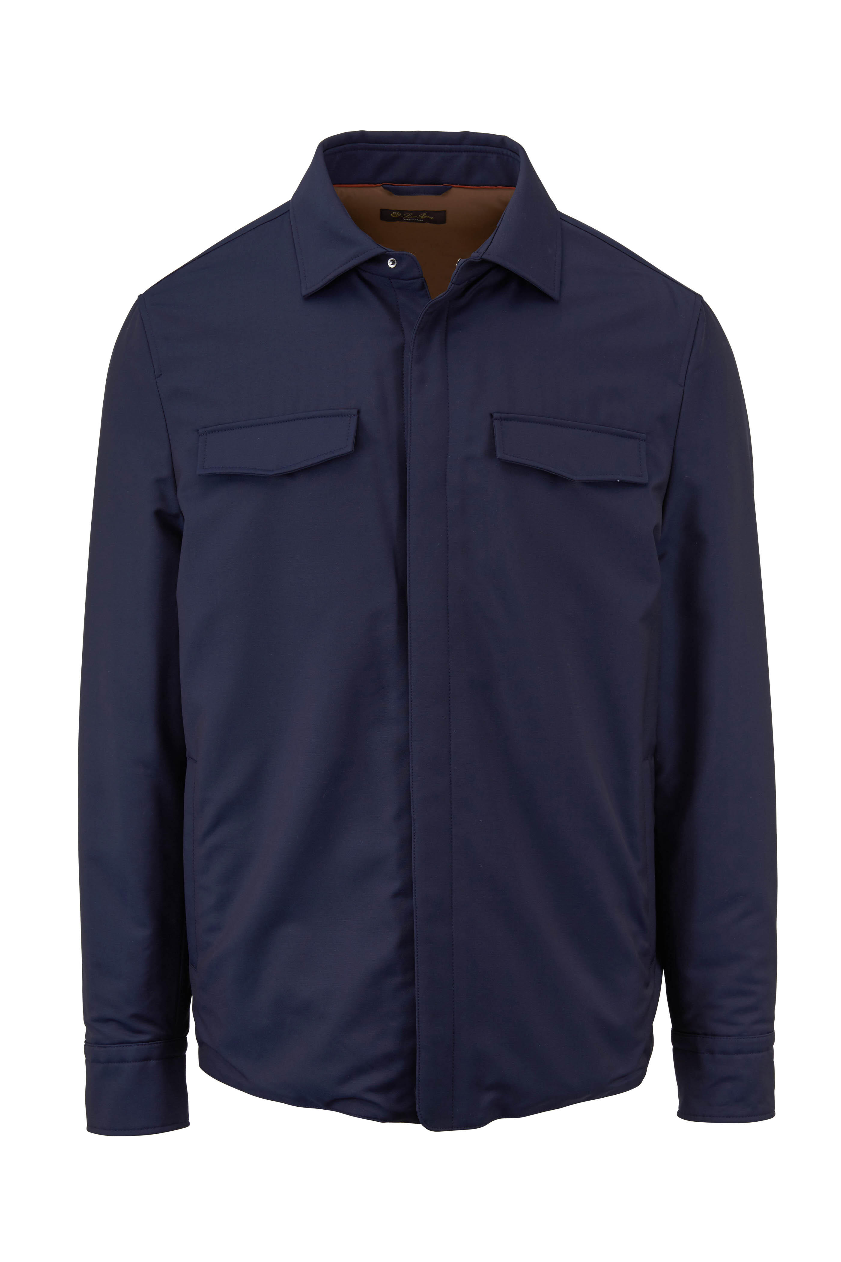 Loro Piana - Storm System Blue Wool Blend Overshirt