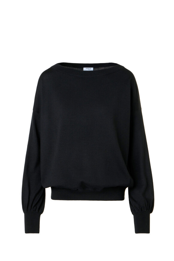 Akris Punto Black Off-The-Shoulder Wool Knit Sweater - view 4