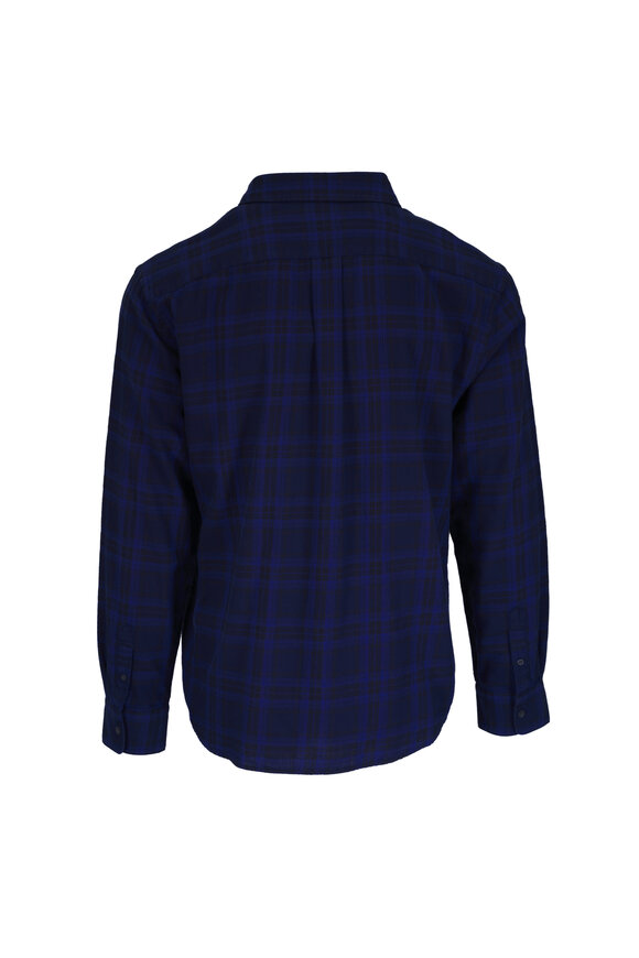 Vince Big Horn Monarch Plaid Cotton Button-Up Shirt - view 3