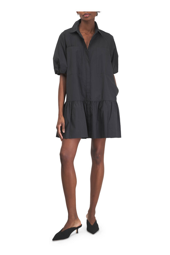 Simkhai Crissy Black Cotton Poplin Mini Dress - view 2