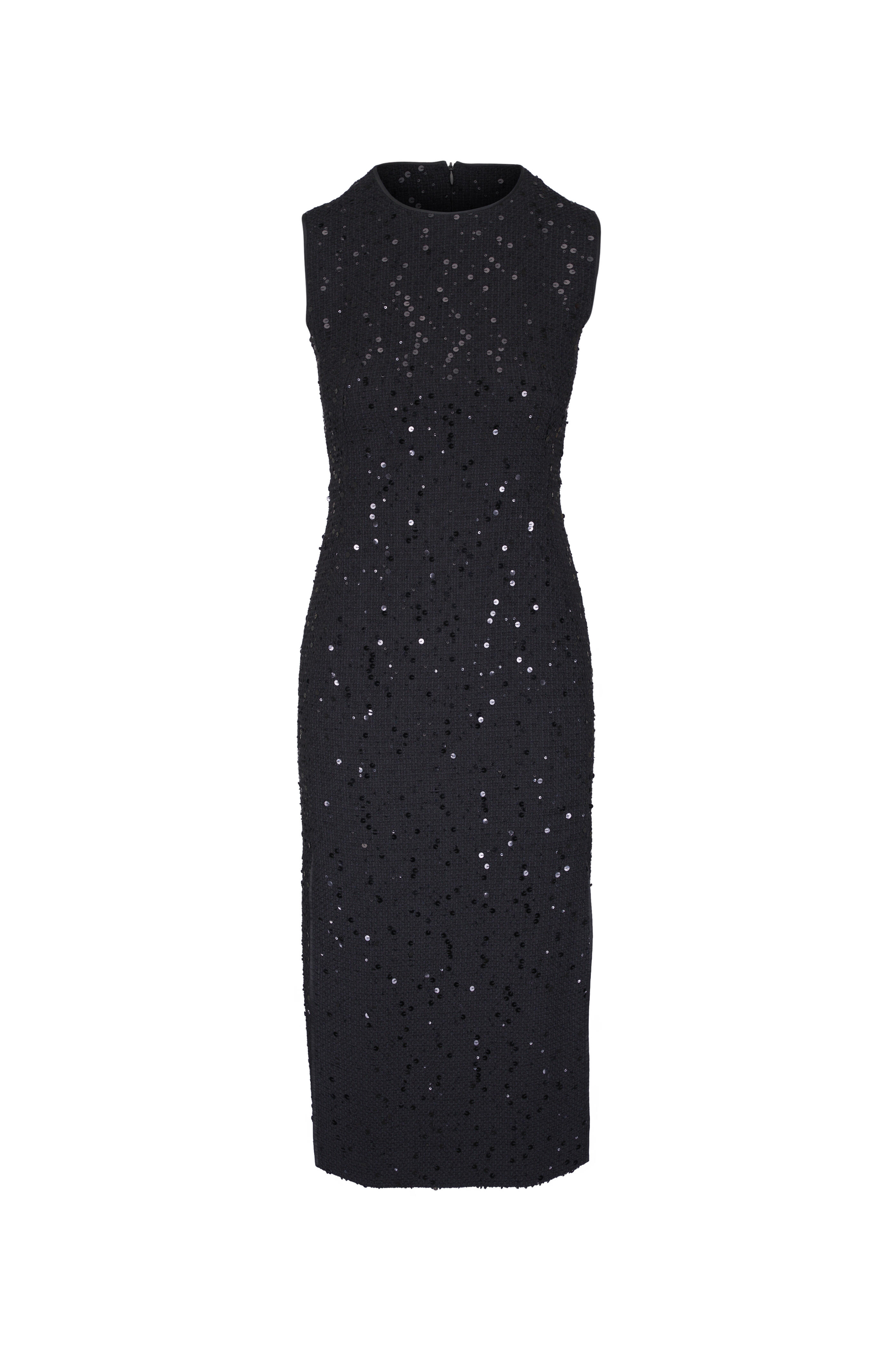 Akris - Black Paillette Sheath Dress - view 1