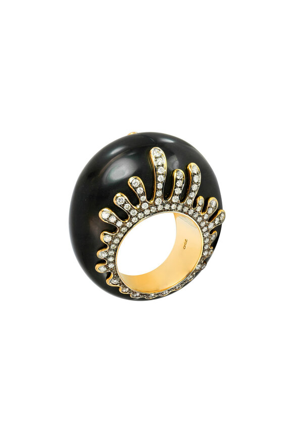 Etho Maria Black Jade Diamond Ring