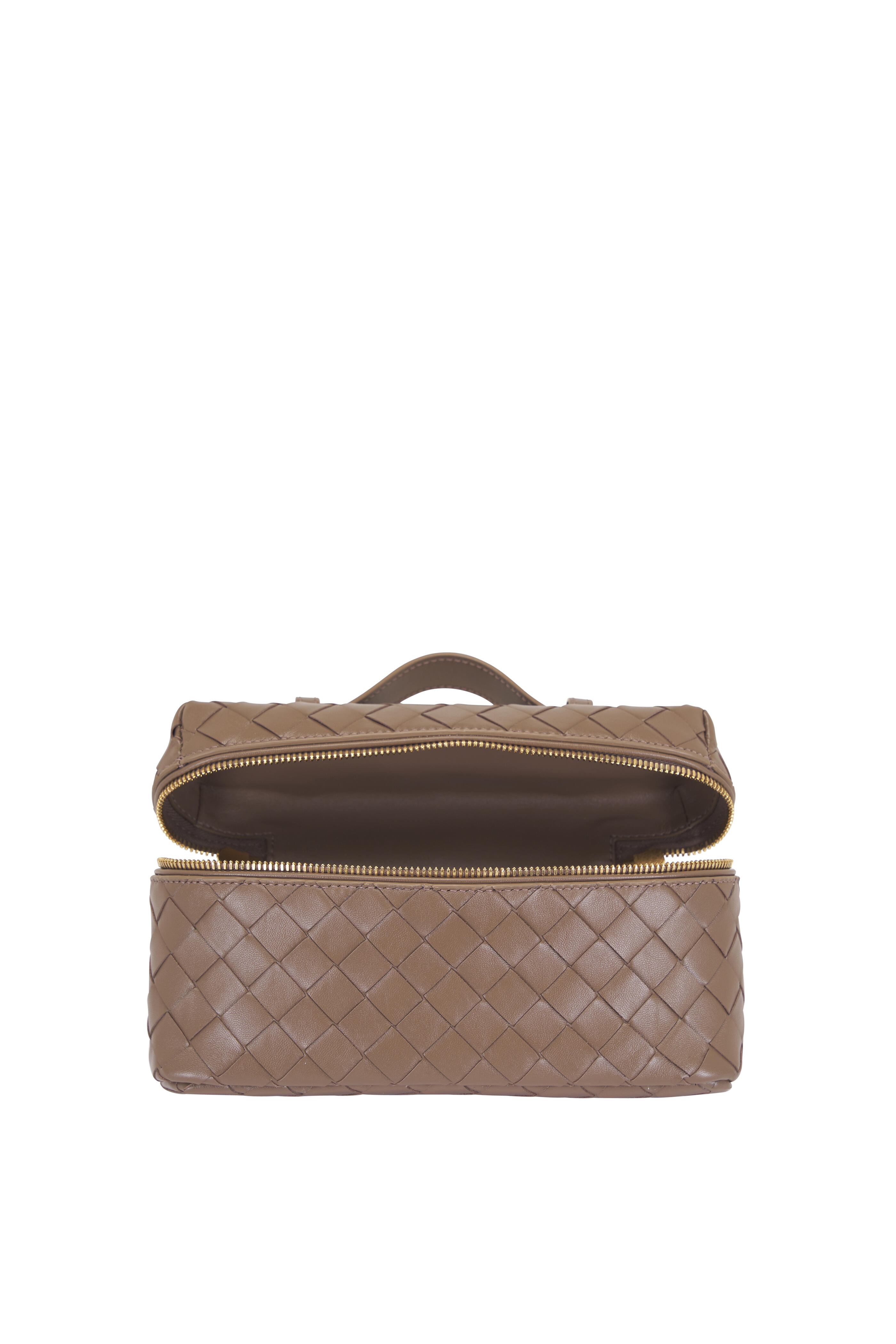 25SS new/BOTTEGA VENETA Bang Bangバニティバッグ Bag Brown Bang Bang Intrecciato leather vanity bag in brown - Bottega