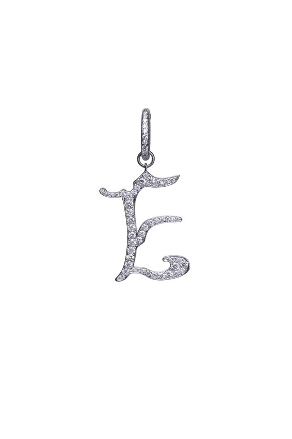 アクセサリー Loree Rodkin GOTHIC CROSS PENDANT LARGE GOTHIC CROSS PENDANT Silver / Zirconia PENDANT