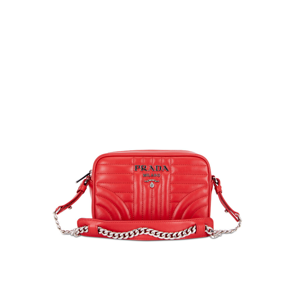 FW2002 prada leather handbag red soho