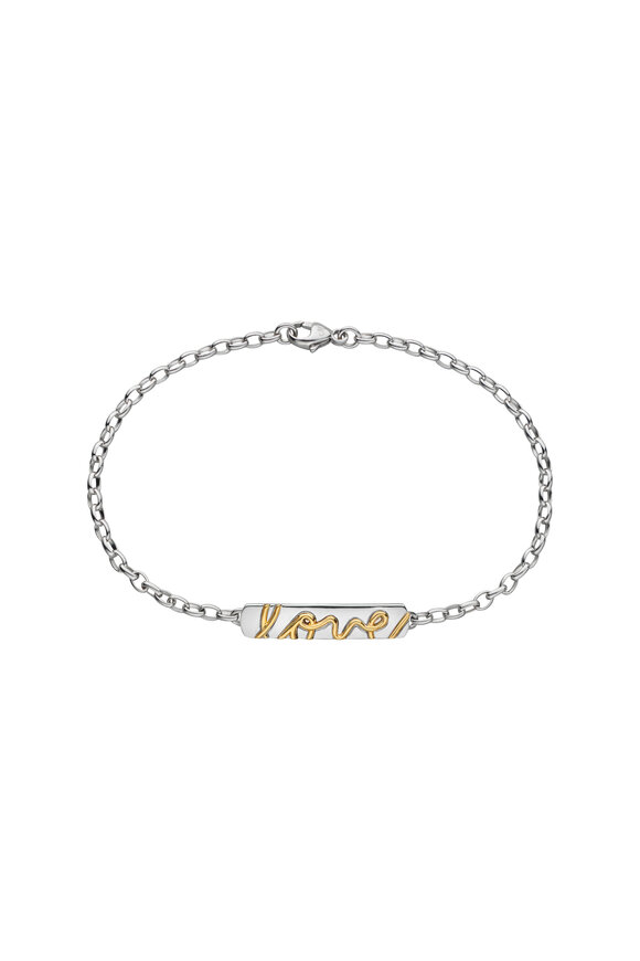 Monica Rich Kosann - Sterling Silver & Yellow Gold Posey Love Bracelet