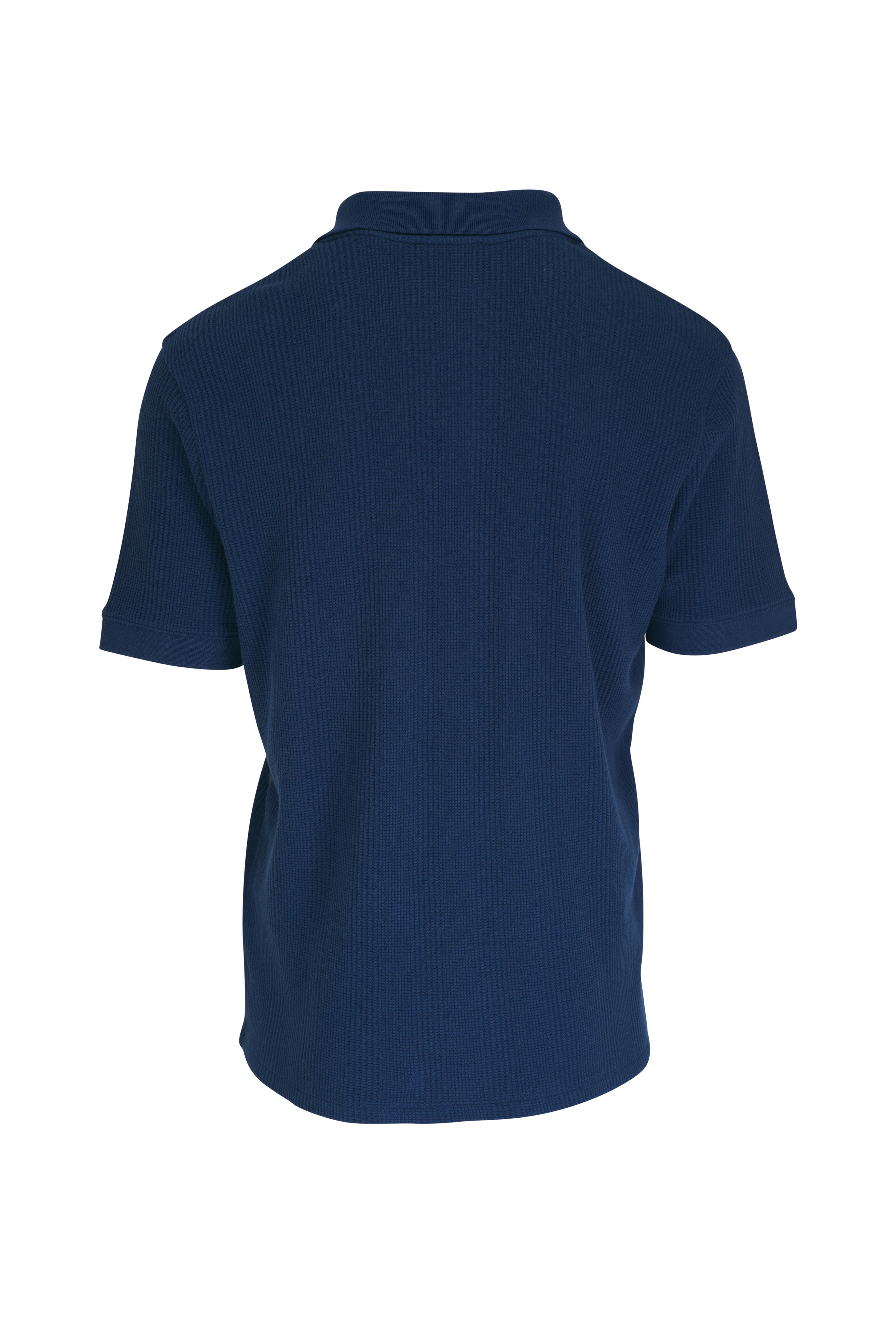 Vince - Blue Variegated Pima Cotton Polo