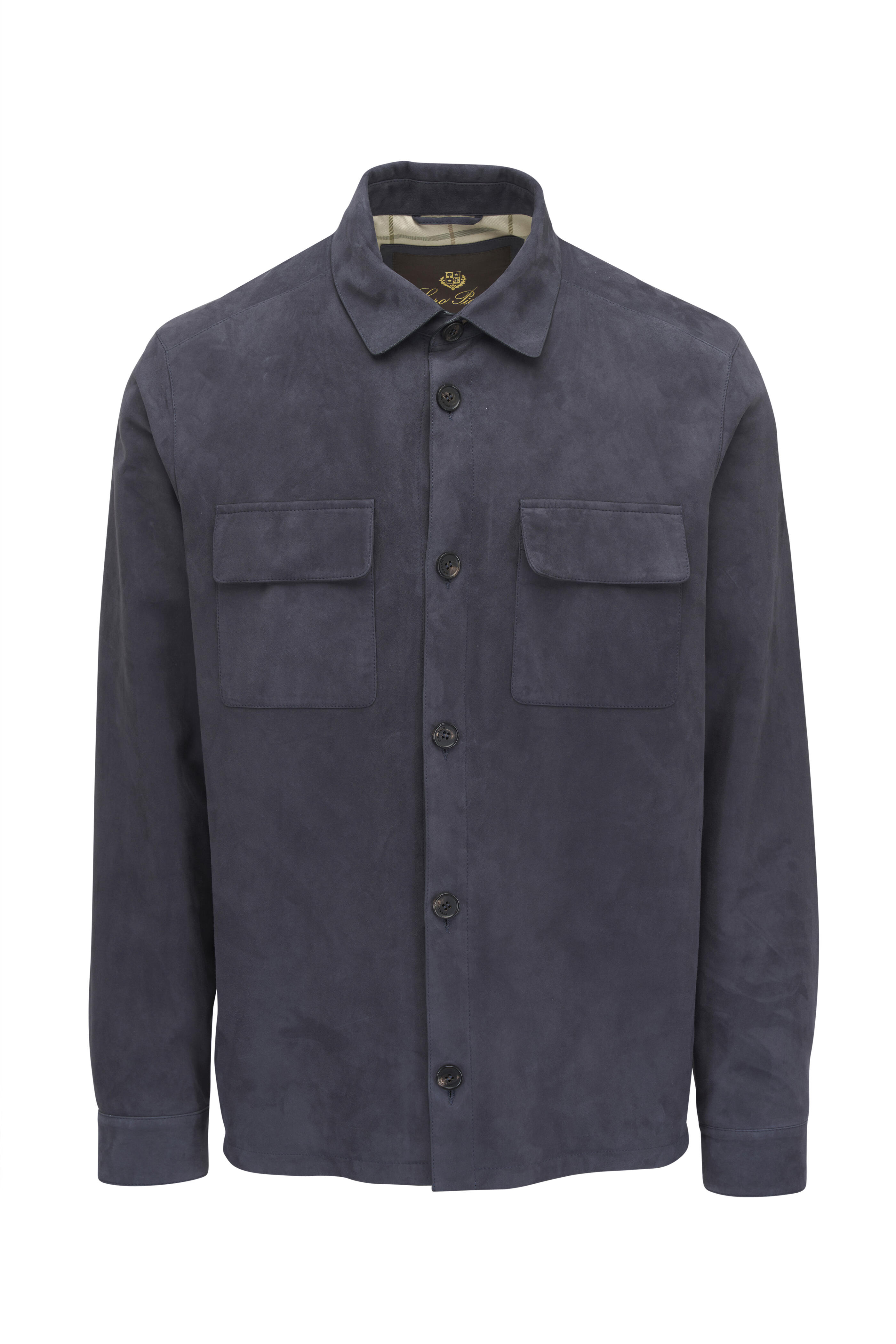 Loro Piana - Navy Blue Suede Overshirt