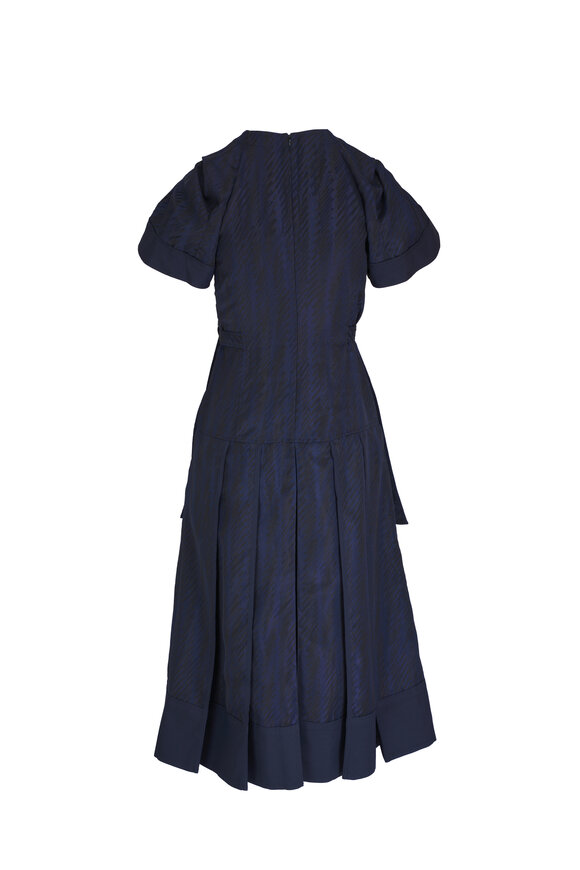 3.1 Phillip Lim - Midnight Jacquard Petal Sleeve Midi Dress