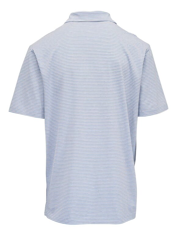 Peter Millar Crown Flex Cloudy Blue Stripe Polo - view 3