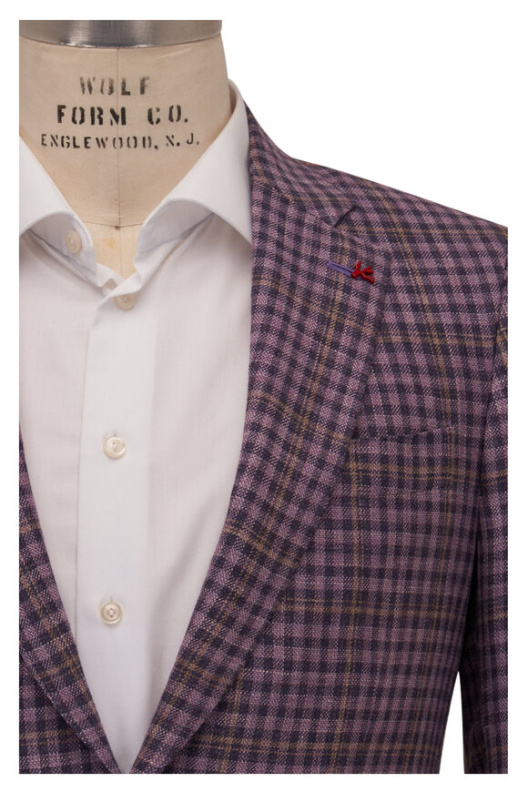 Isaia - Pink & Purple Check Sportcoat 