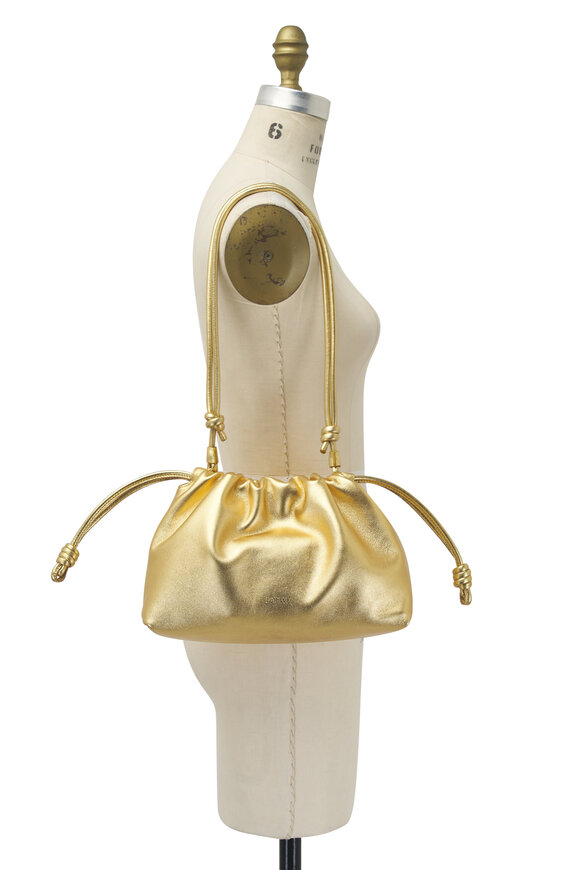 Loewe - Medium Flamenco Metallic Gold Leather Bag