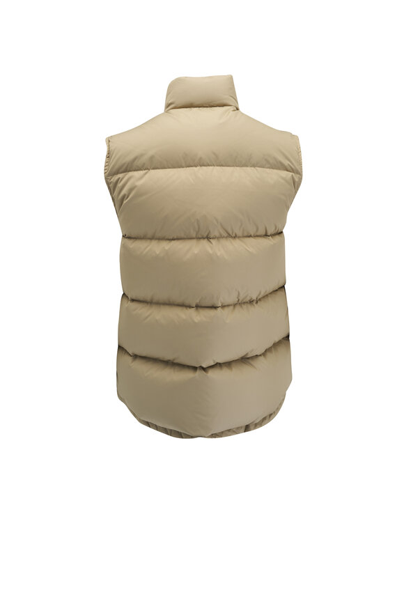 Nili Lotan - Elbert Khaki Down Puffer Vest 