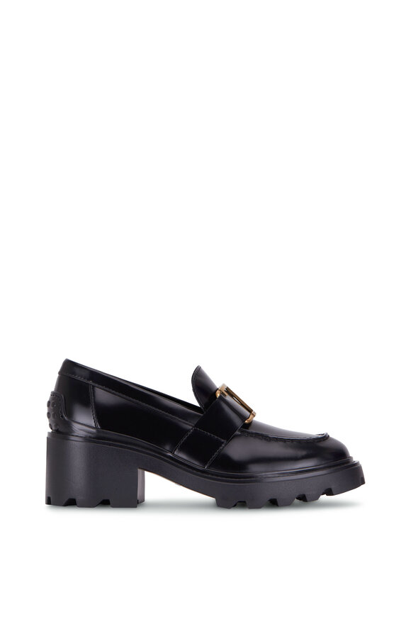 Tod's - Gomma Black Lug Sole Loafer, 60mm