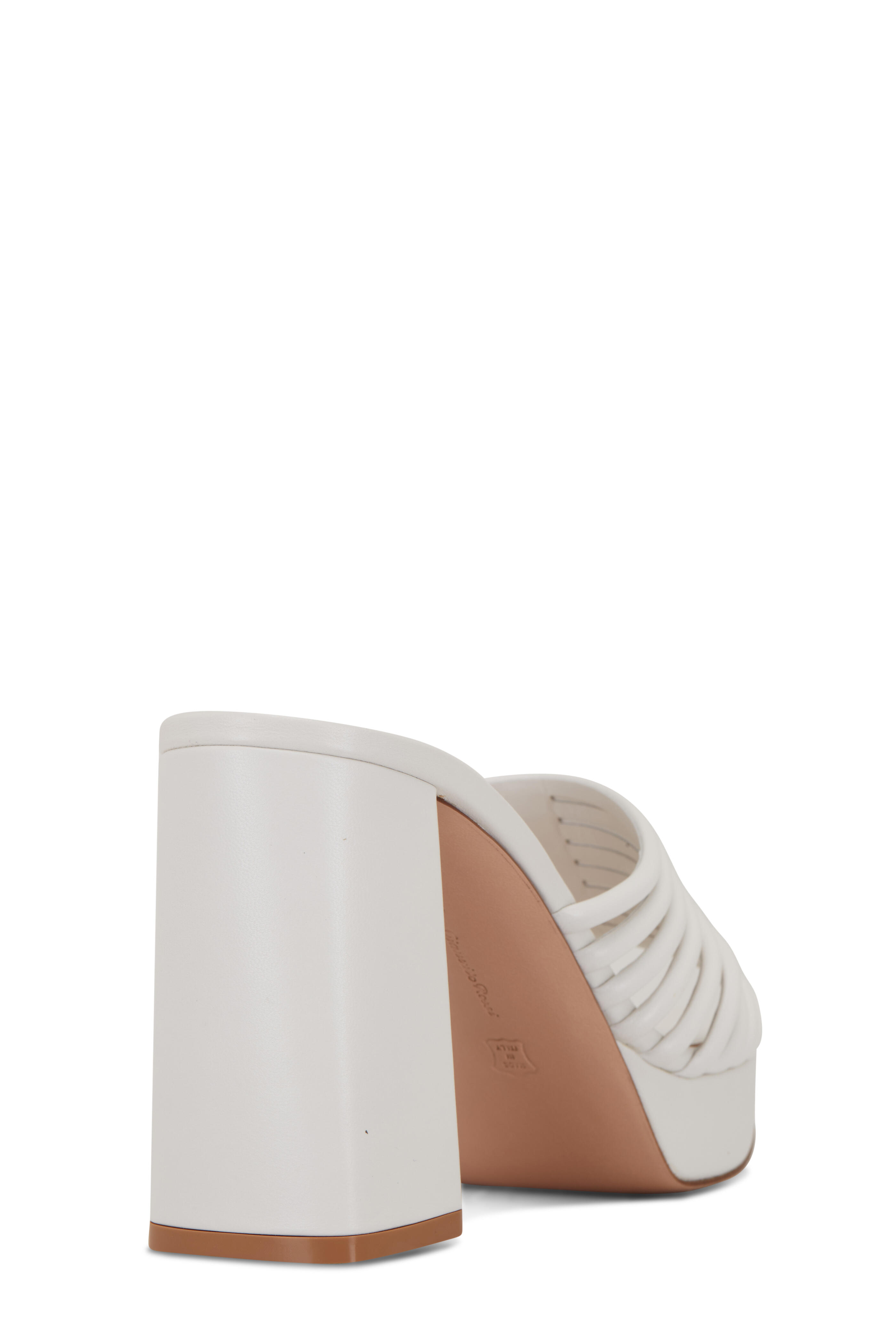 Gianvito Rossi - Lena White Leather Multi Band Mule