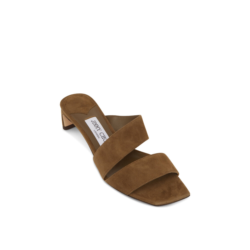 Jimmy Choo 'Reed’ sandals Freja 70 | Black Suede Paillette Sandals | JIMMY CHOO