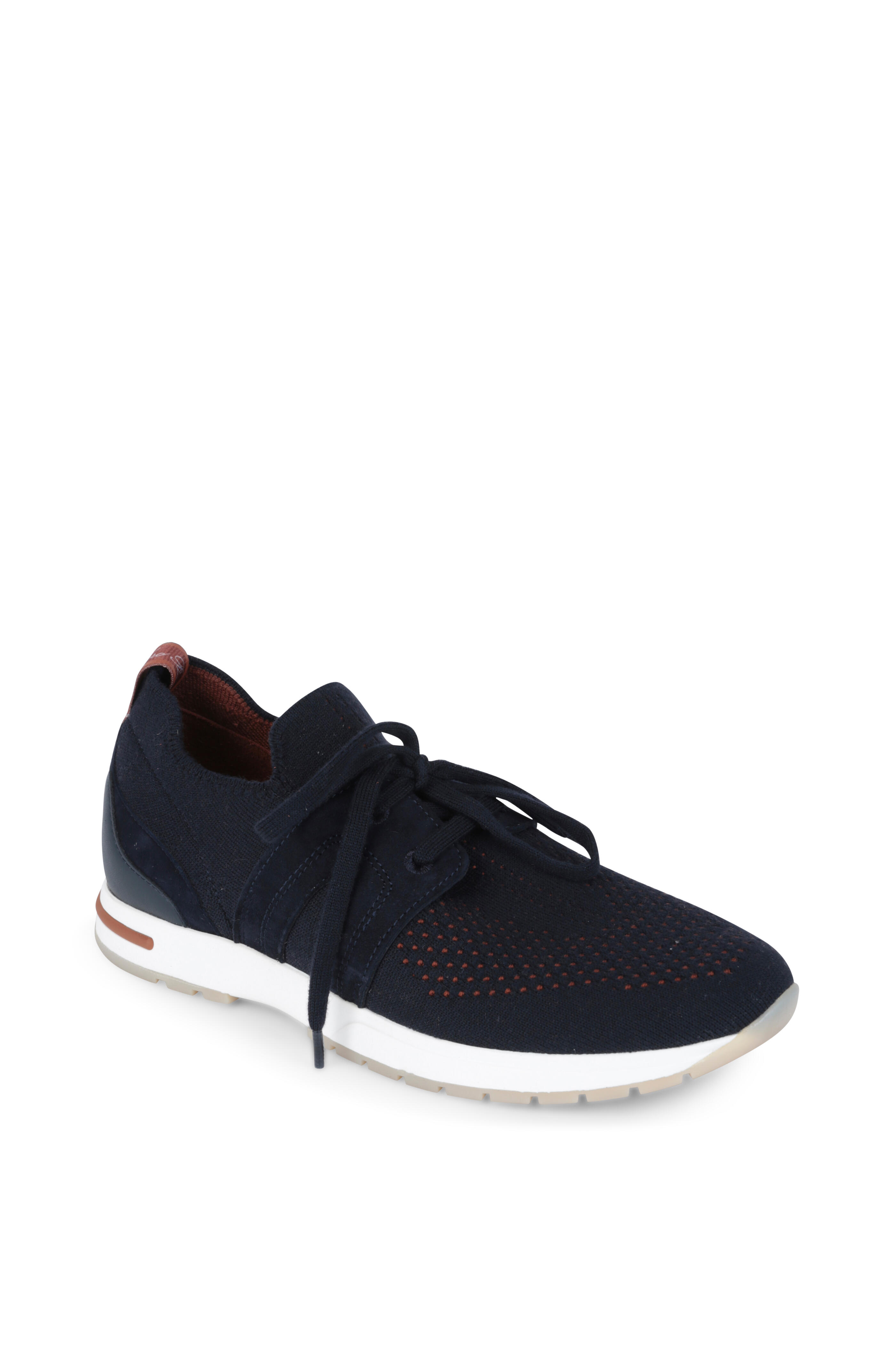 Loro Piana - Flexy Walk Navy & Brown Mixed Knit Sneaker
