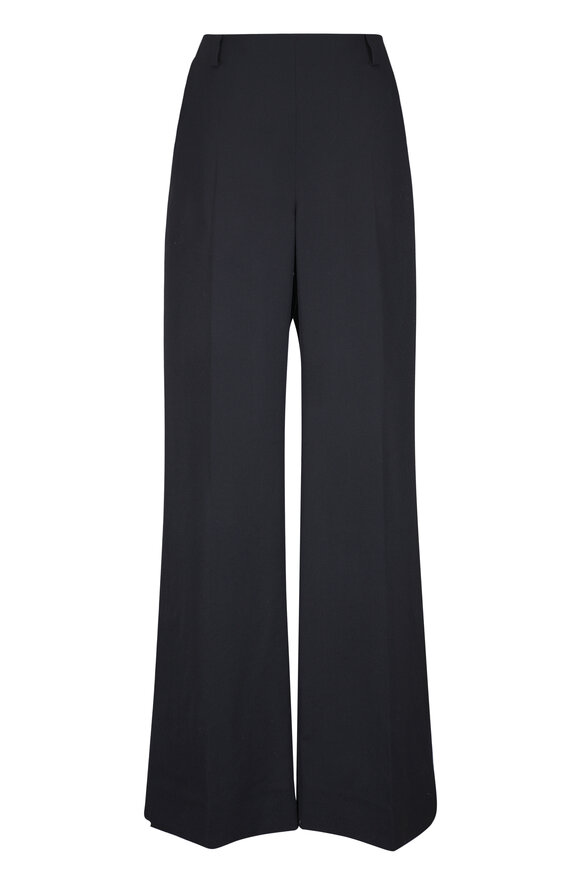 Khaite Grenare Black Textured Wool Pant - view 1