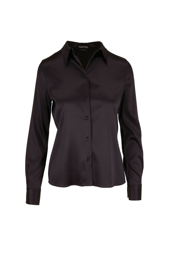 Tom Ford - Classic Black Silk Button Down Shirt