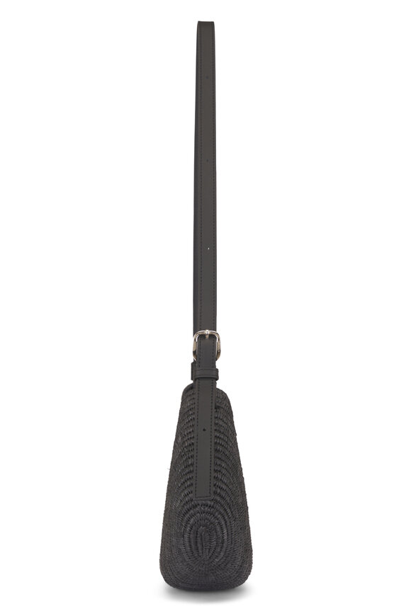 Loewe Medium Swing Black Raffia & Leather Bag - view 4