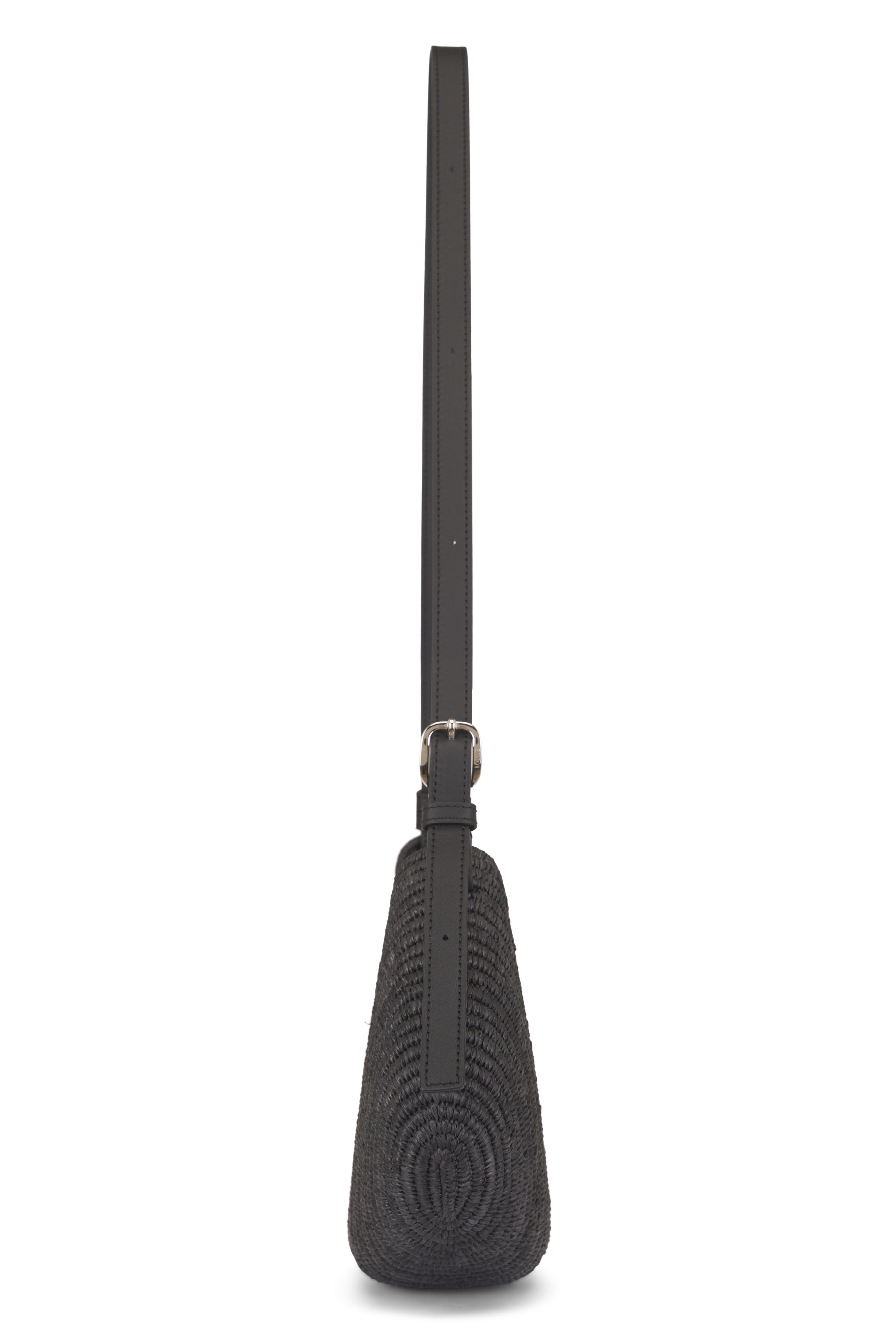 Loewe - Medium Swing Black Raffia & Leather Bag - view 5