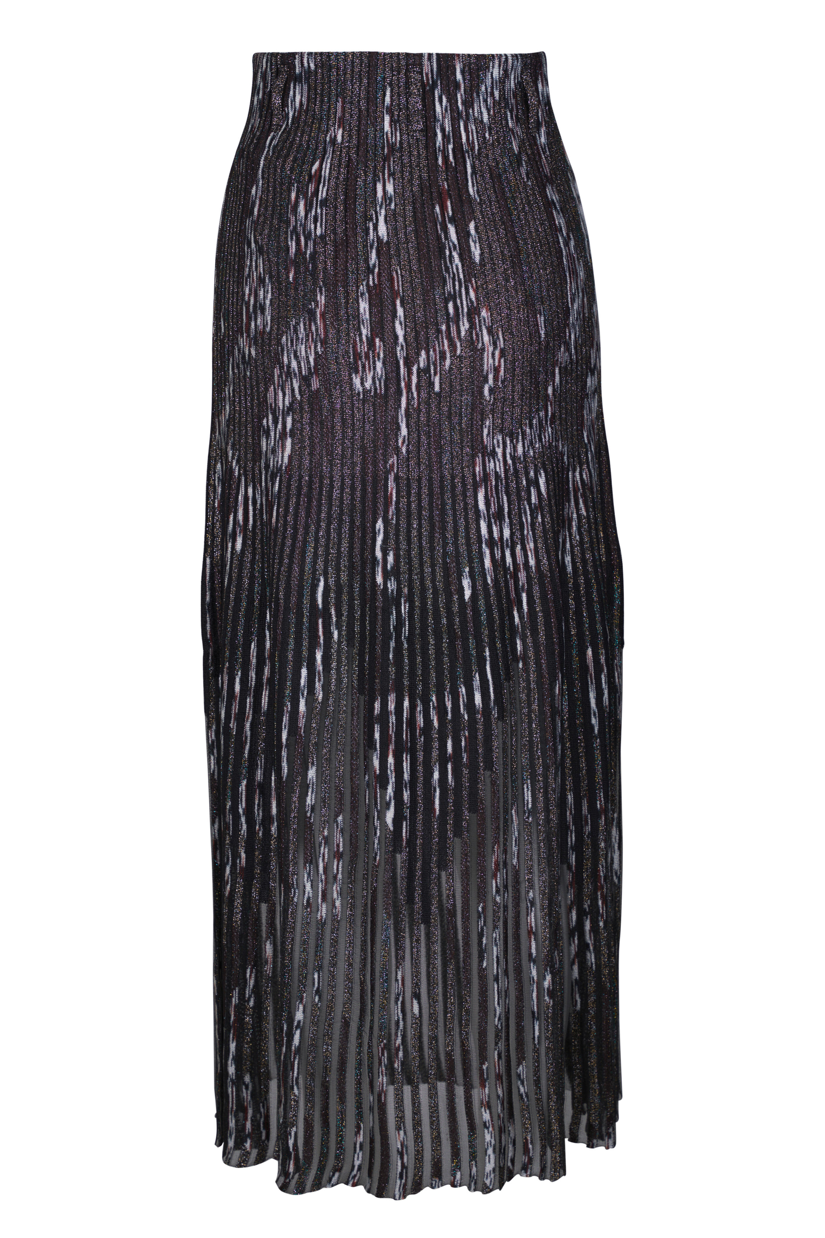 Missoni - Black, Brown & White Stripe Maxi Skirt