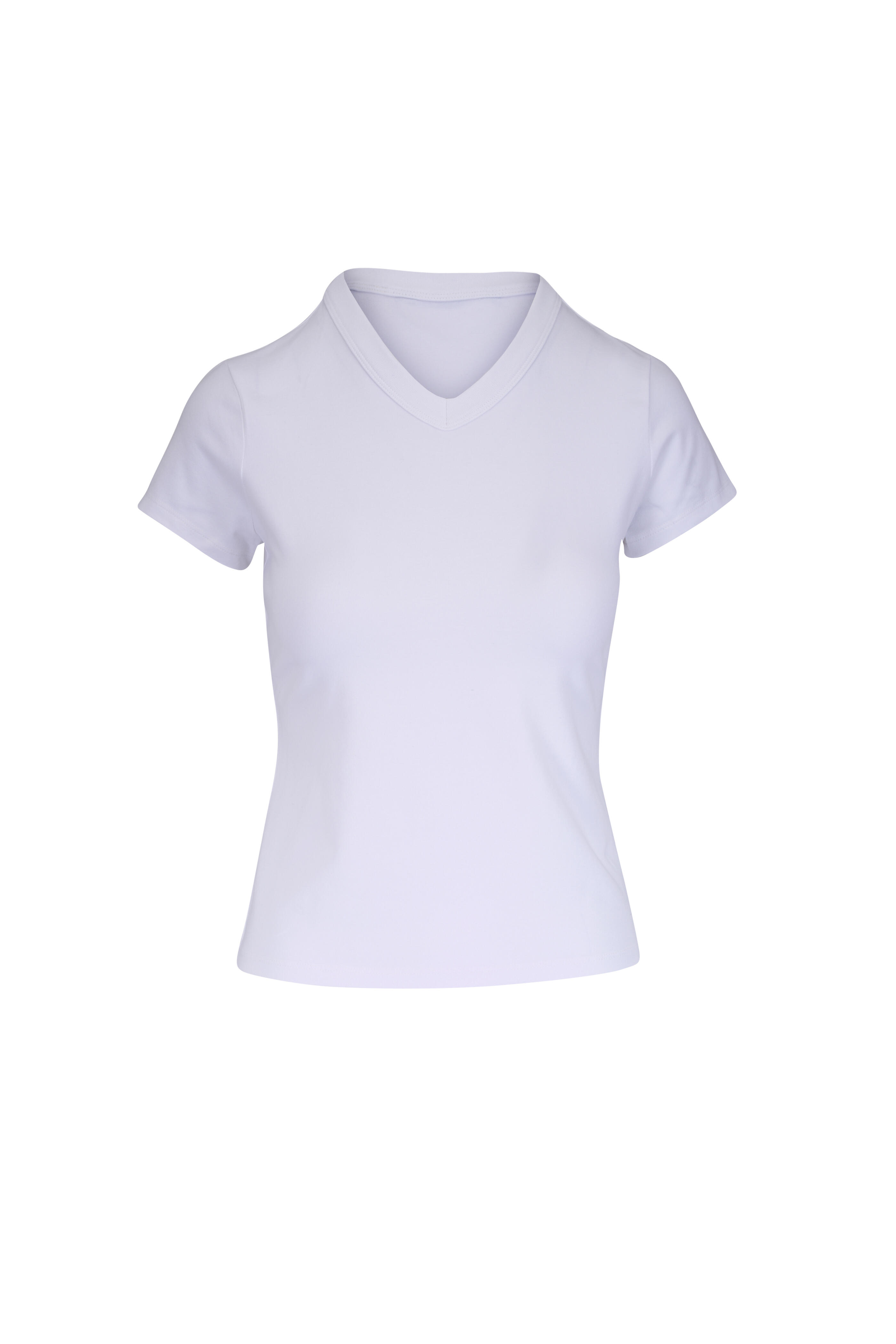 Veronica Beard - Devin White V-Neck T-Shirt - view 1