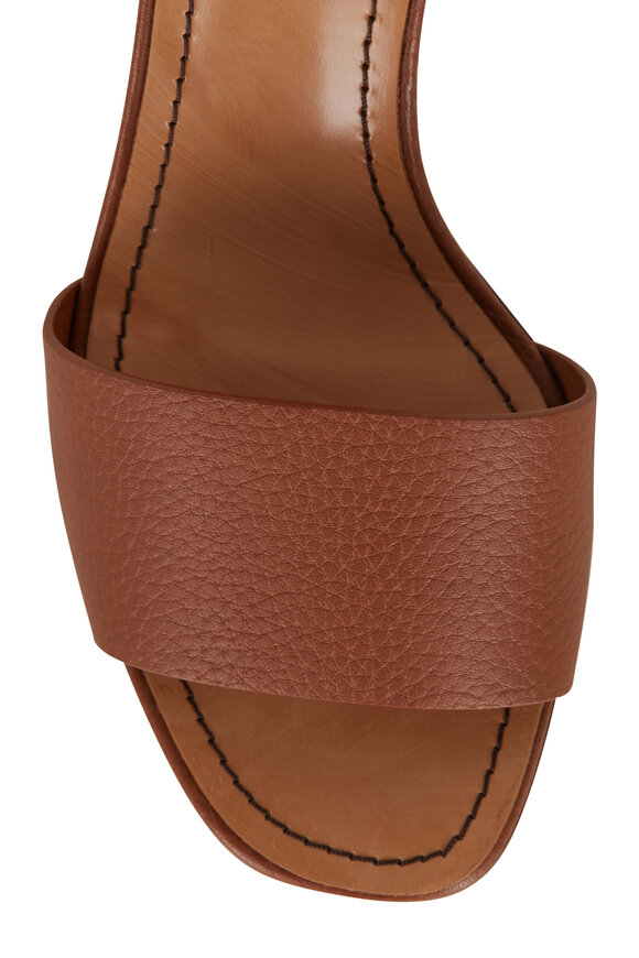 Valentino Garavani - Stud Tan Leather Ankle Strap Sandal, 75mm