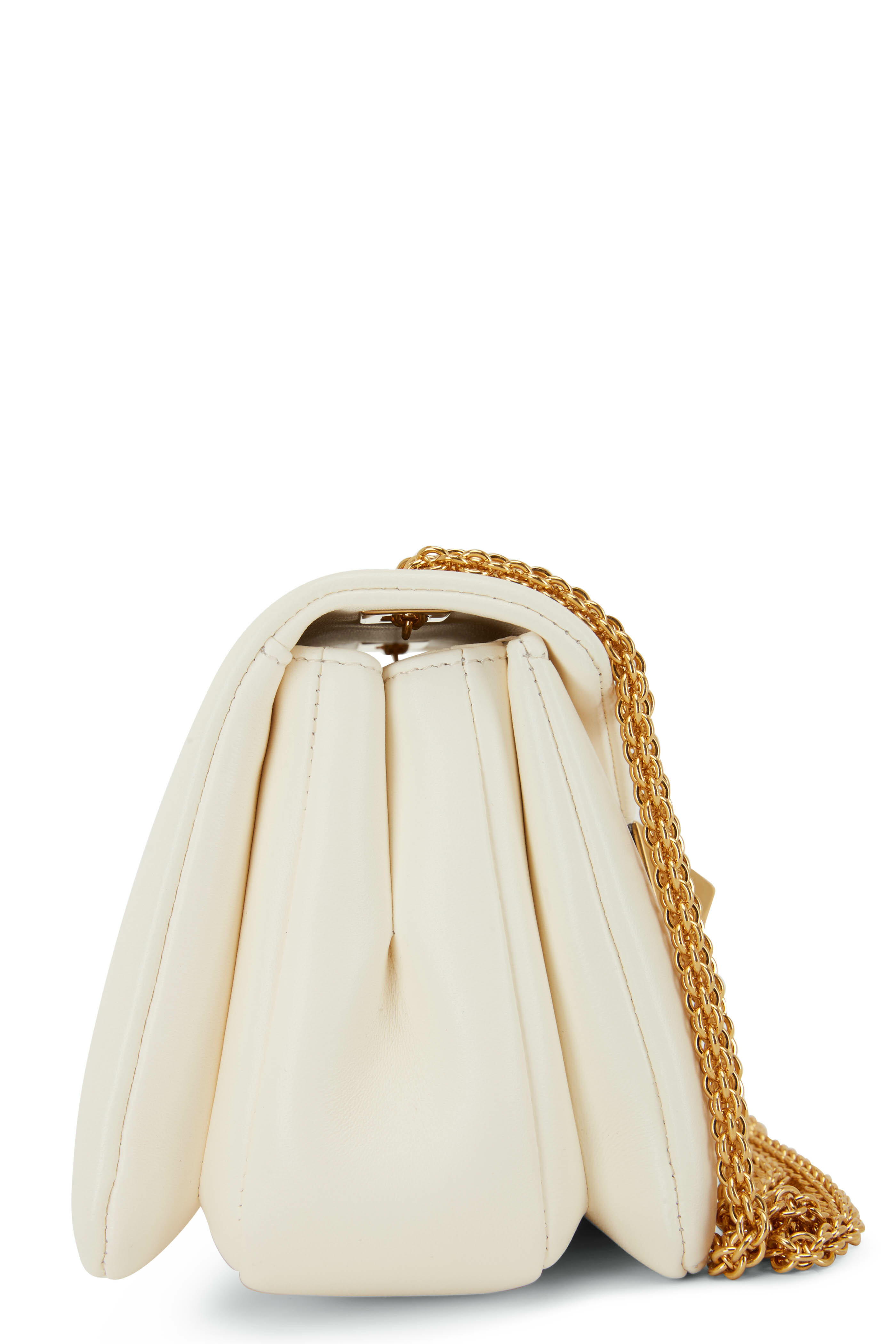Valentino Garavani - Ivory Leather One Stud Chain Shoulder Bag