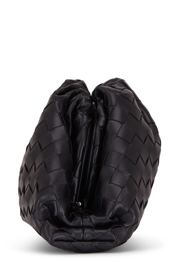 Bottega Veneta - Teen Black Woven Leather Pouch