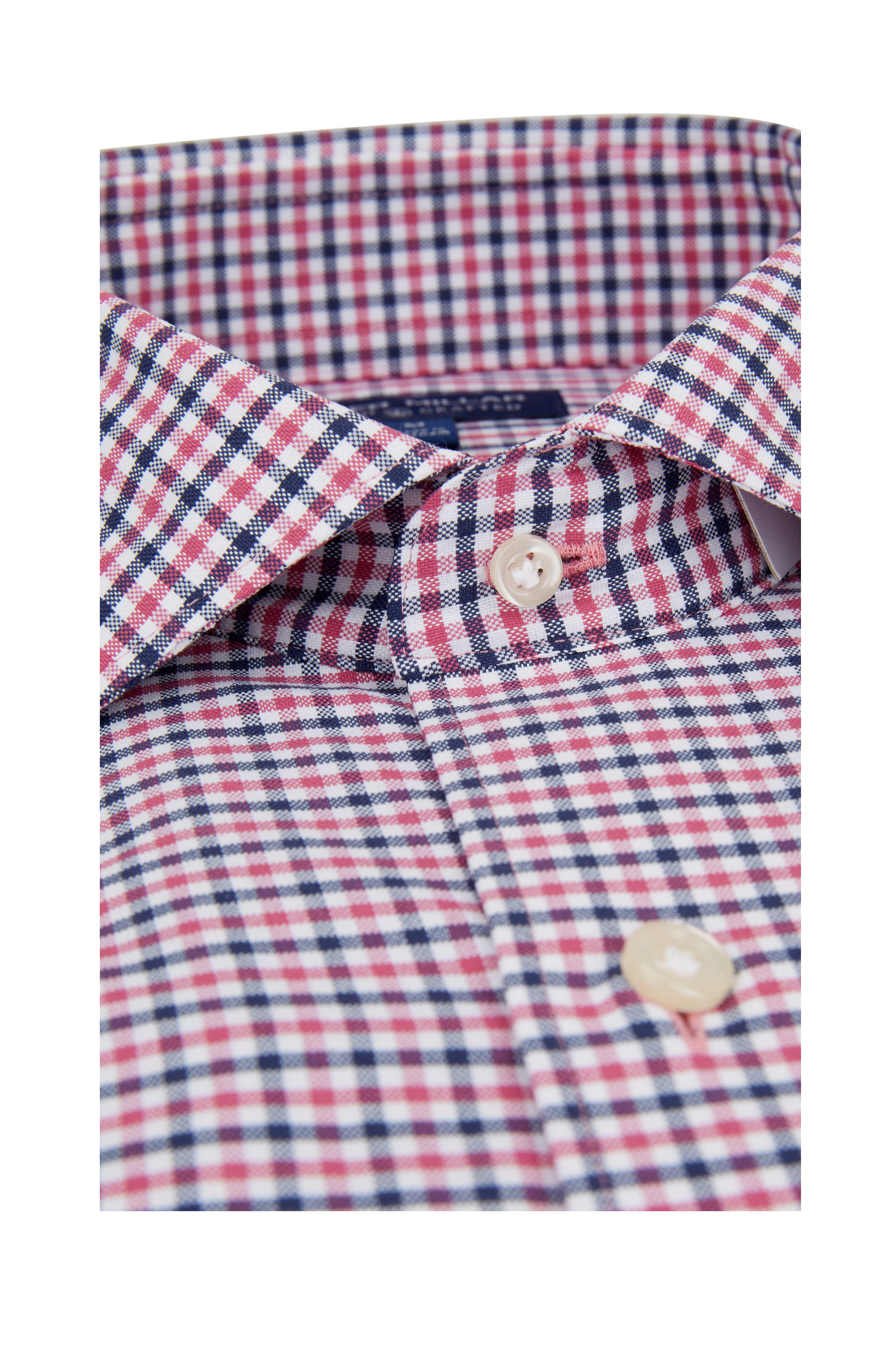Peter Millar - Armstrong Red & Blue Gingham Sport Shirt