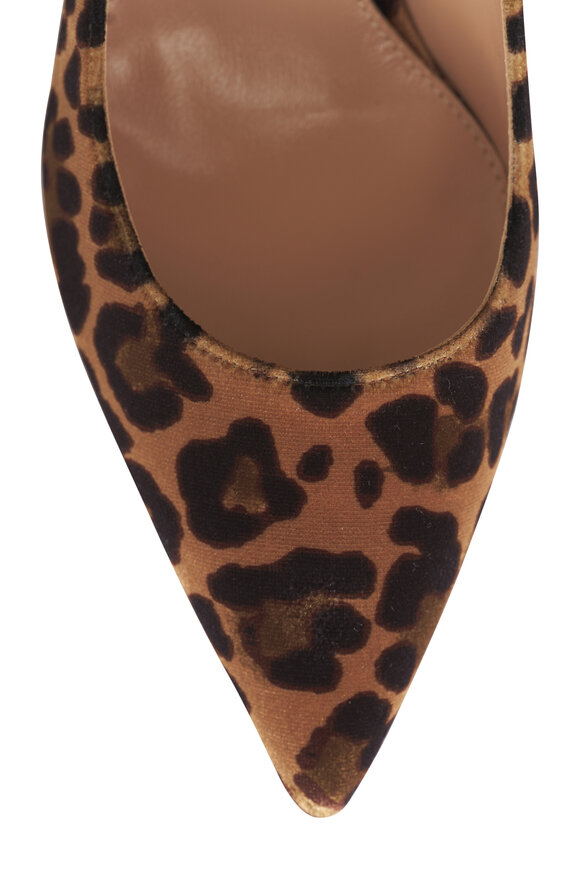 Gianvito Rossi Gianvito Velluto Animal Print Pump, 70mm - view 5